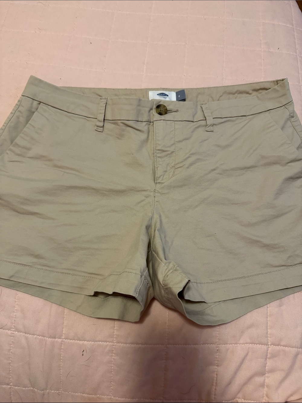 Old Navy Beige Chino Bermuda Shorts